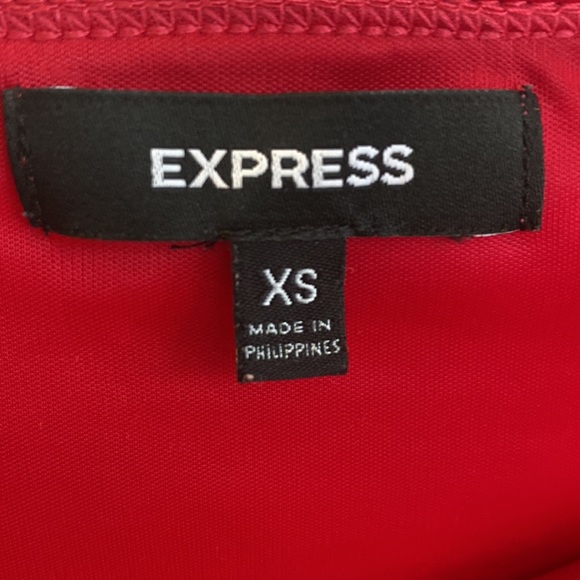 Express hot pink/red stretchy ruffle tube dress XS - Picture 4 of 5